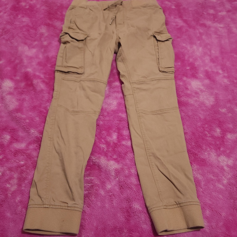 H&M Cargo Jogger Pants Women's Small Skinny Fit Tan Utility Joggers - Picture 3 of 13